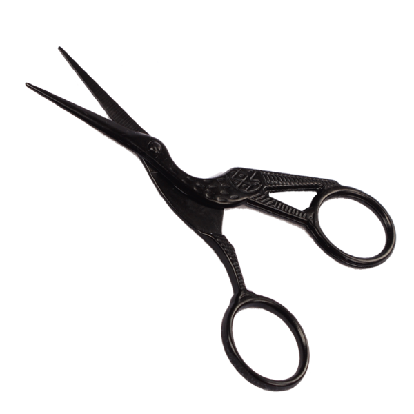Hisuper Bird Scissors Vintage Bird Stork Stainless Steel Sewing Scissors Sharp Tip for Threading Needlework Scissors Home Office (Black)
